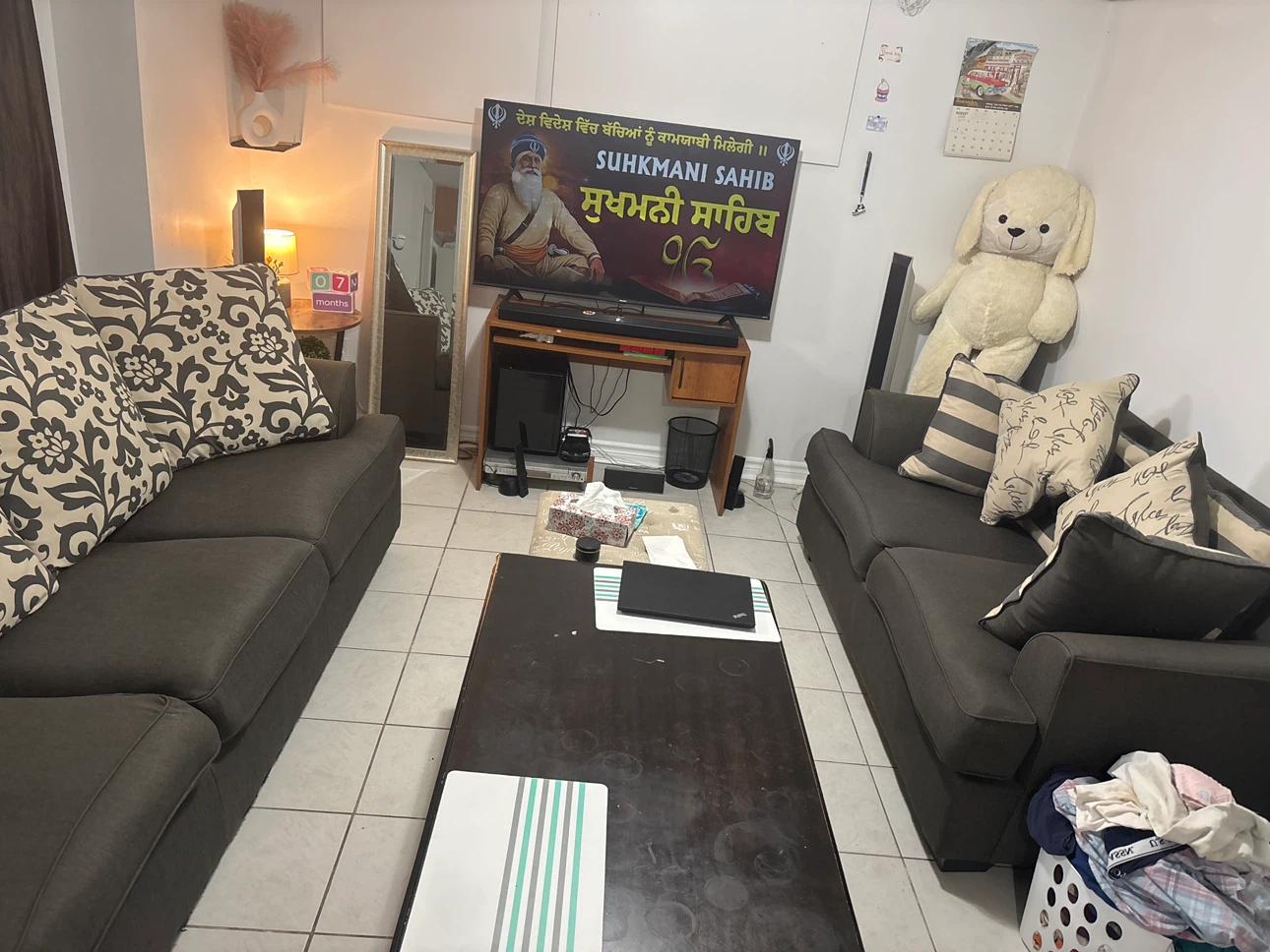 Two set of sofas, Dark Brown Wood Coffee Table - photo 4