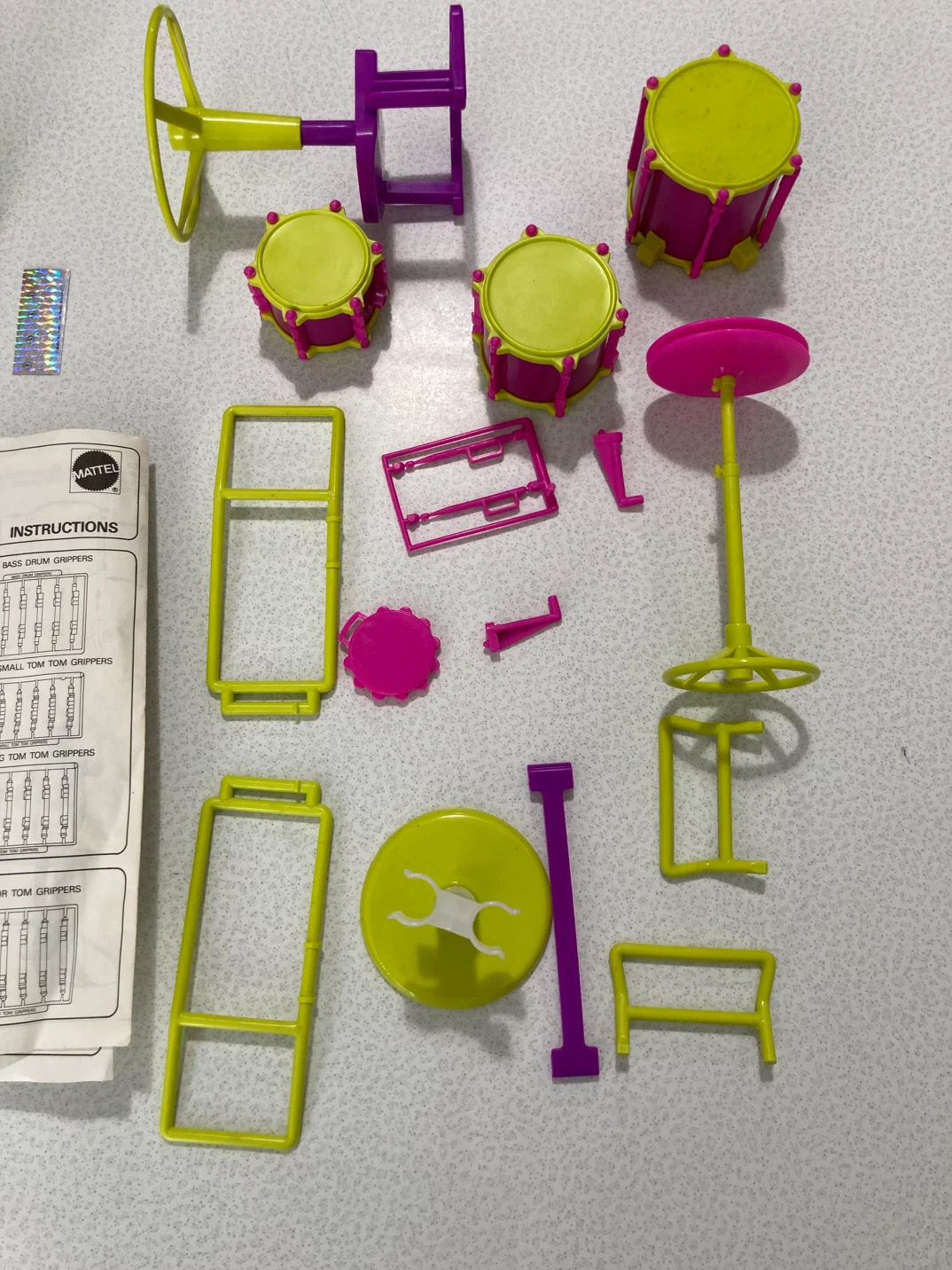 Vintage 1986 Barbie and The Rockers Live Concert Instruments - photo 2