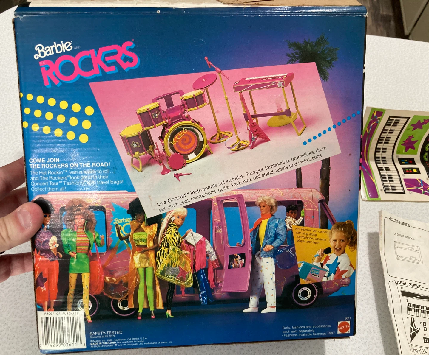 Vintage 1986 Barbie and The Rockers Live Concert Instruments - photo 5