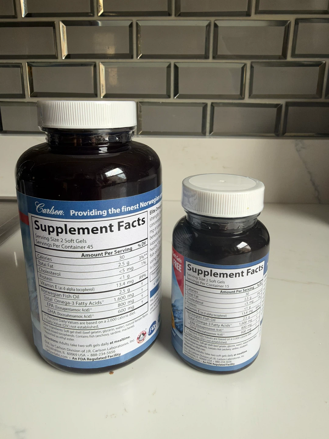 Carlson Elite Omega-3 Gems Supplements - photo 2