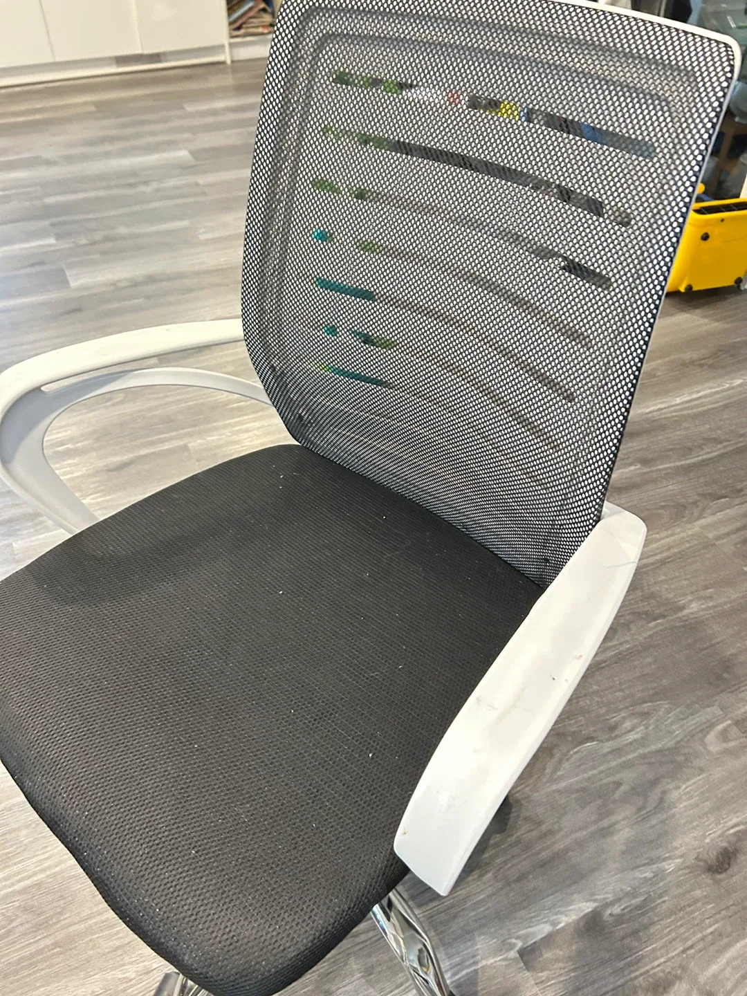 Black and white office chair