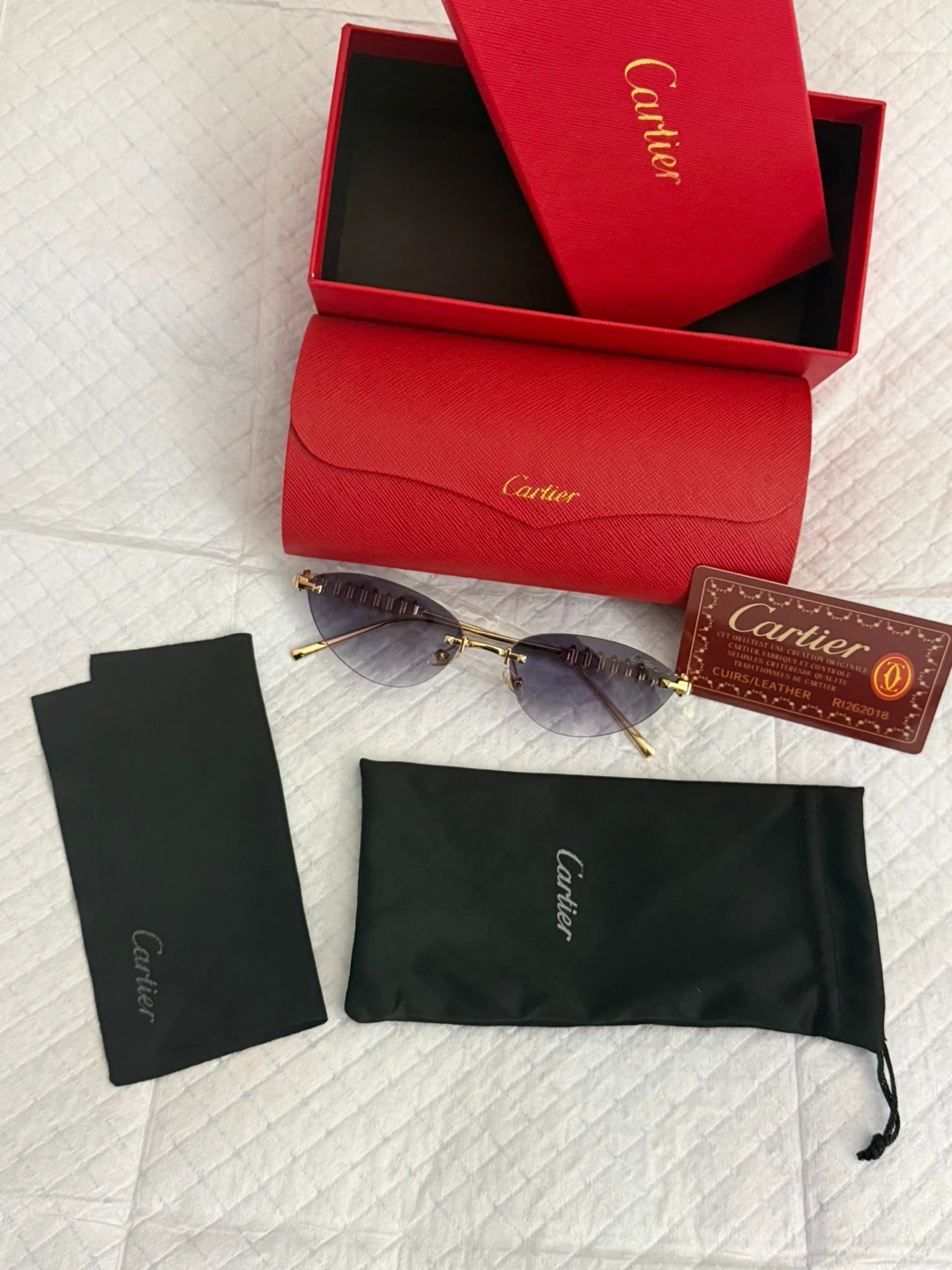 Cartier Rimless Gold Sunglasses