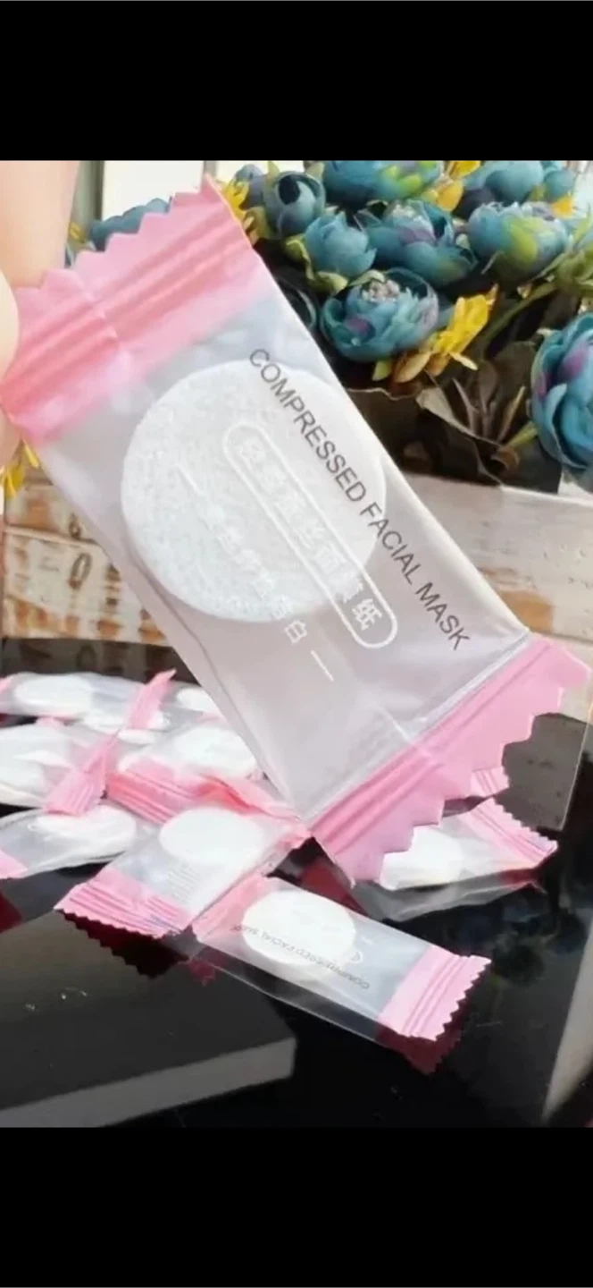 10 pics of silk Compressed Facial Mask Sheets