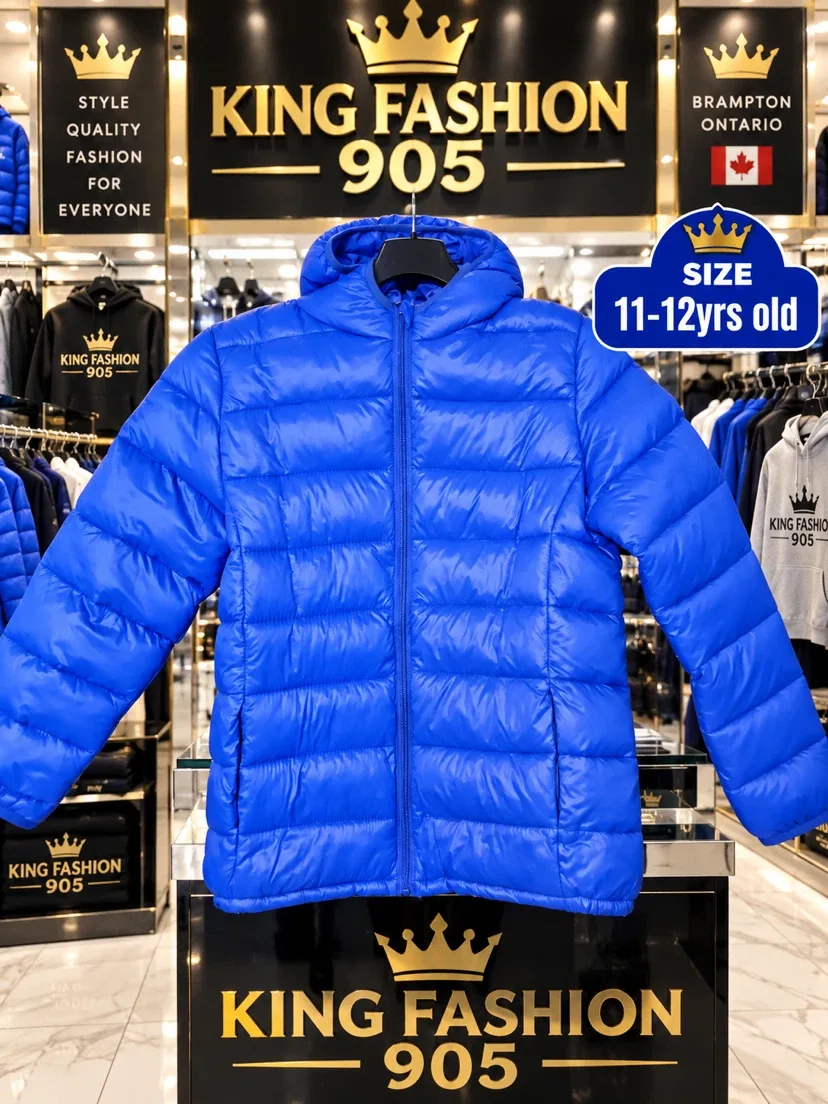 King Fashion 905 Blue Puffer Jacket 11-12 Years
