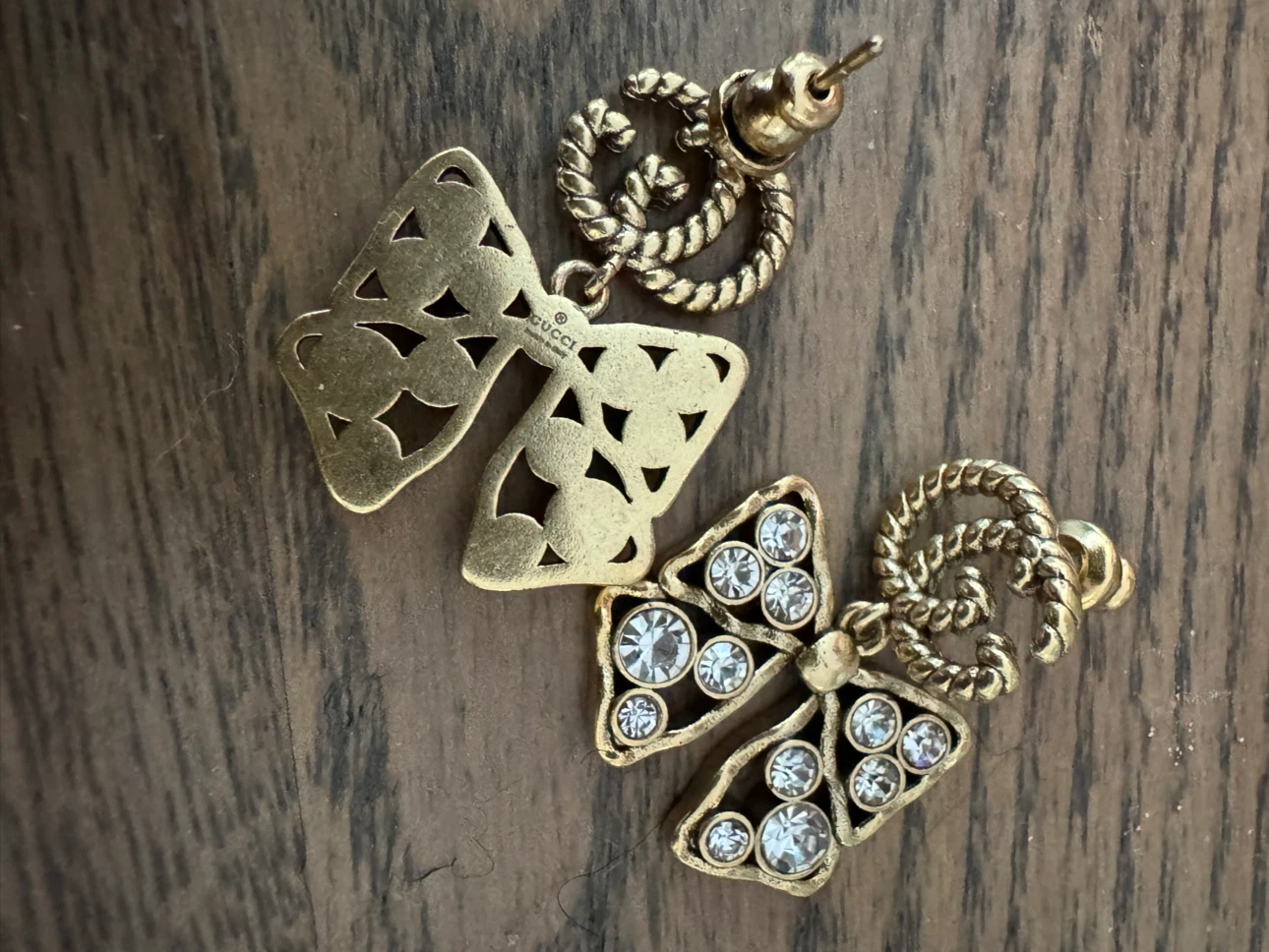 Authentic Gucci Crystal Bow Earrings - photo 3