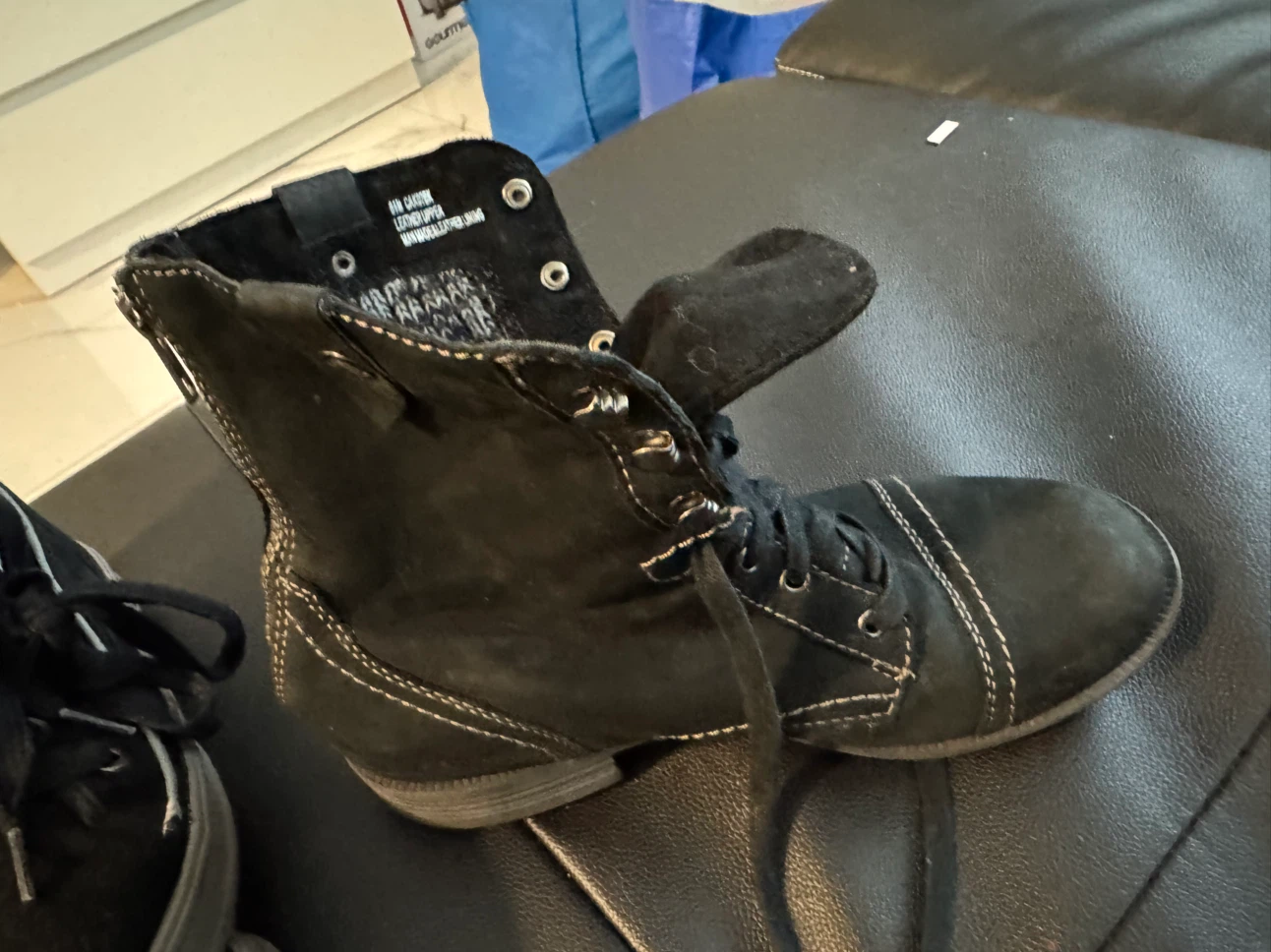Black Women's Combat Boots Size - photo 3