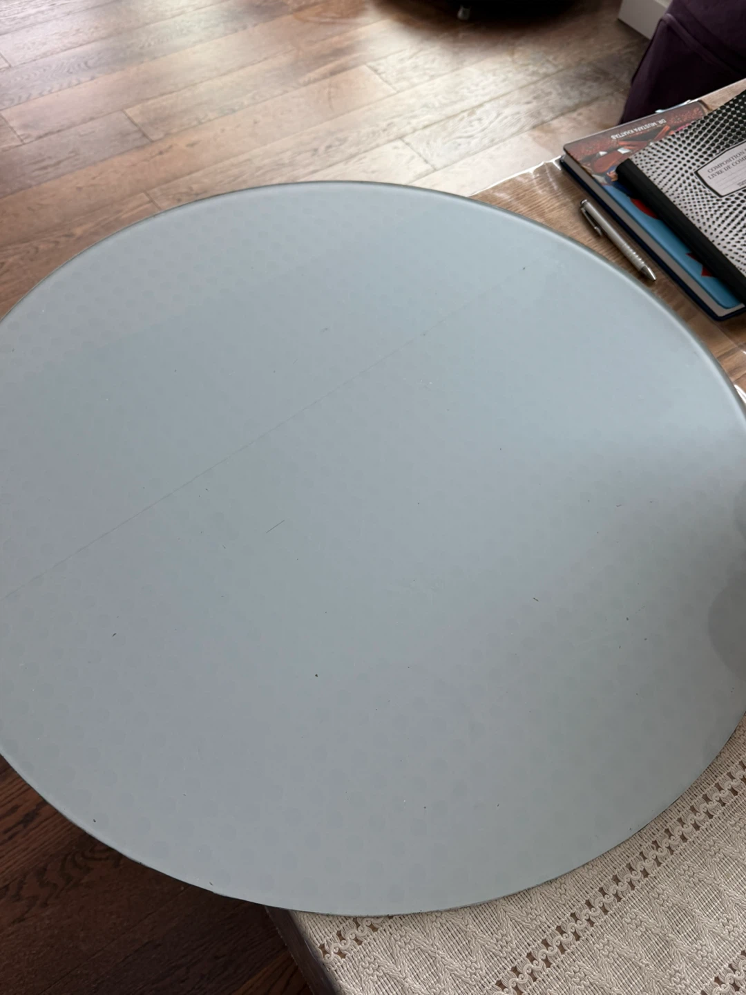 Round Glass Two-Tier Coffee Table - photo 3