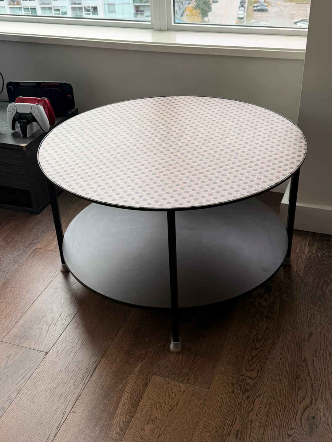 Round Glass Two-Tier Coffee Table - photo 2
