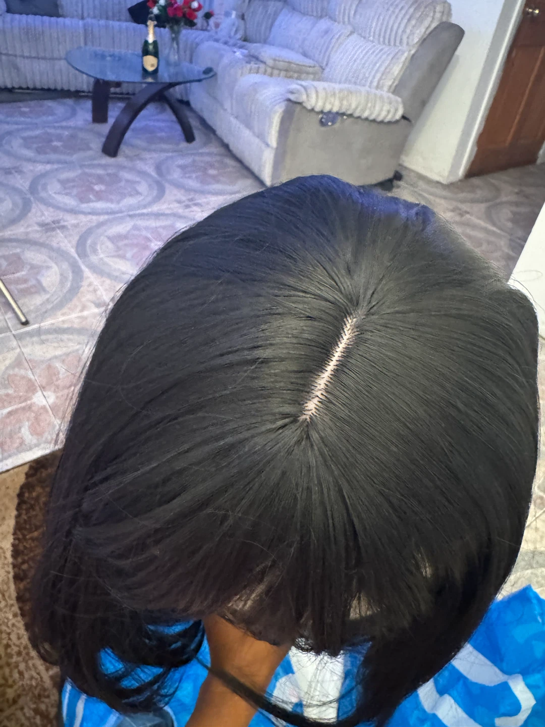 Short Black Bob Wig with Bangs - photo 4