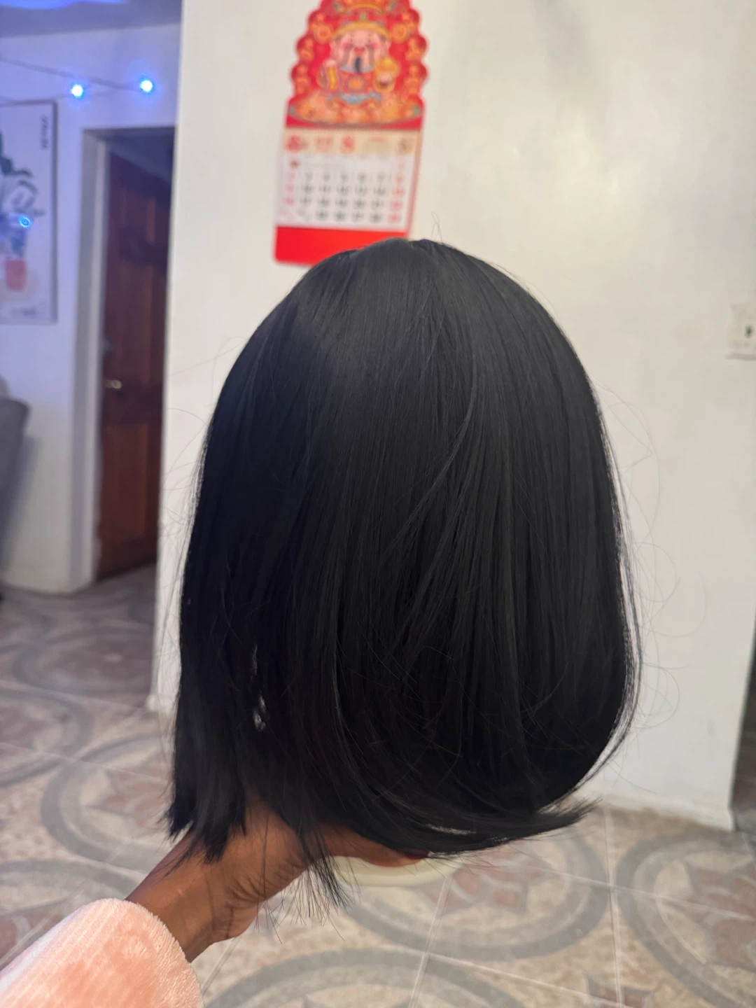 Short Black Bob Wig with Bangs - photo 5