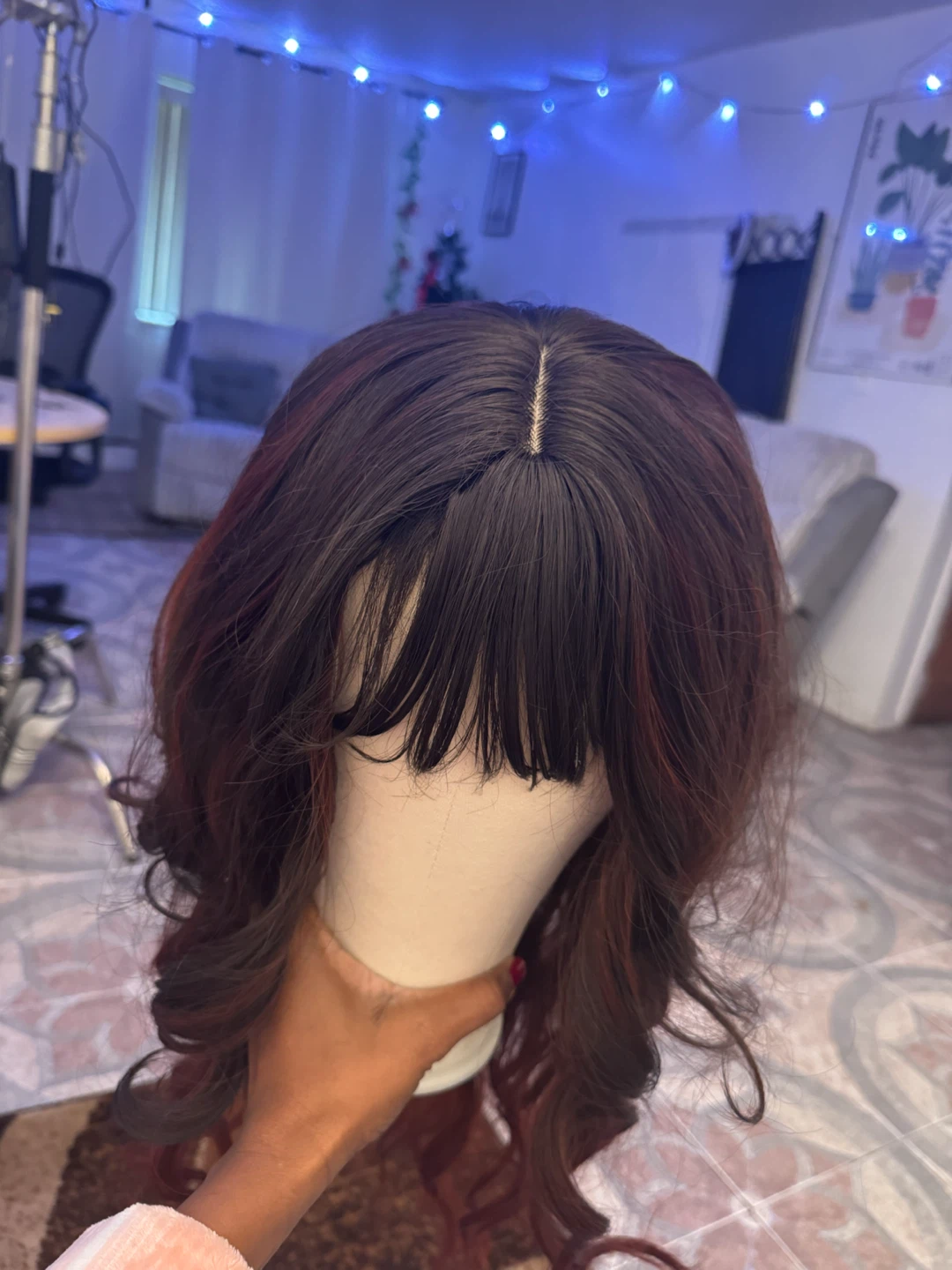 Long Wavy Ombre Red Synthetic Wig - photo 5