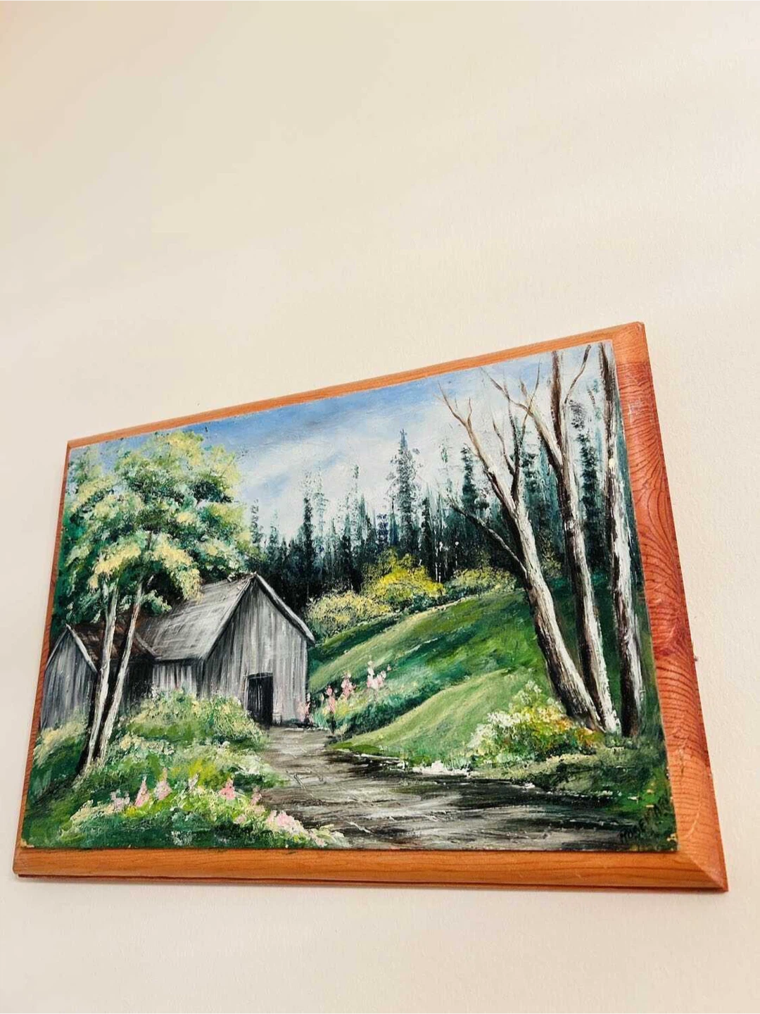 2 original oil signed paintings ON WOOD - photo 3
