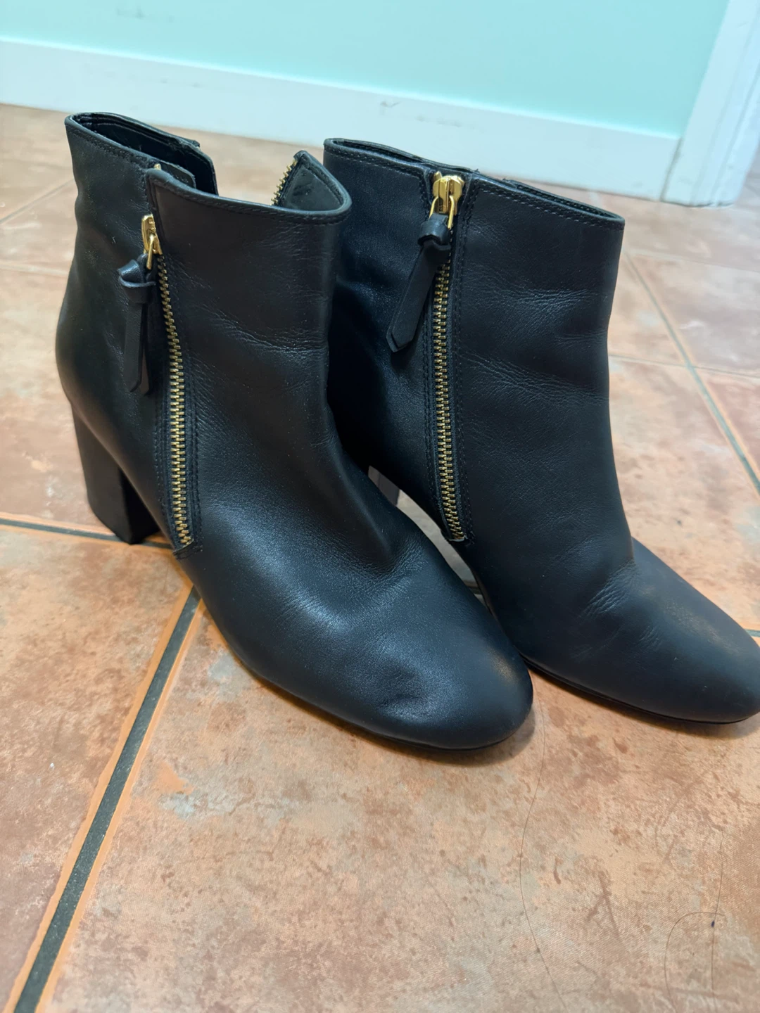 Cole Haan Grand.OS Black Leather Ankle Boots