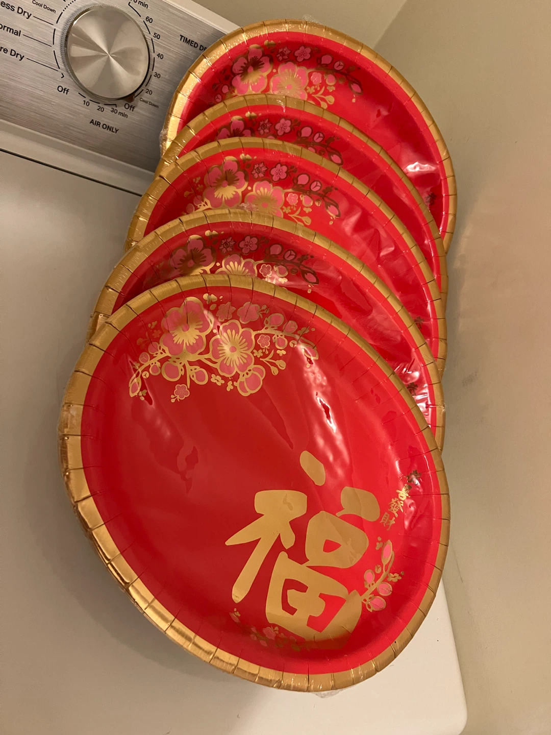 5 Packs Lunar New Year Decorative Paper Plates - photo 2