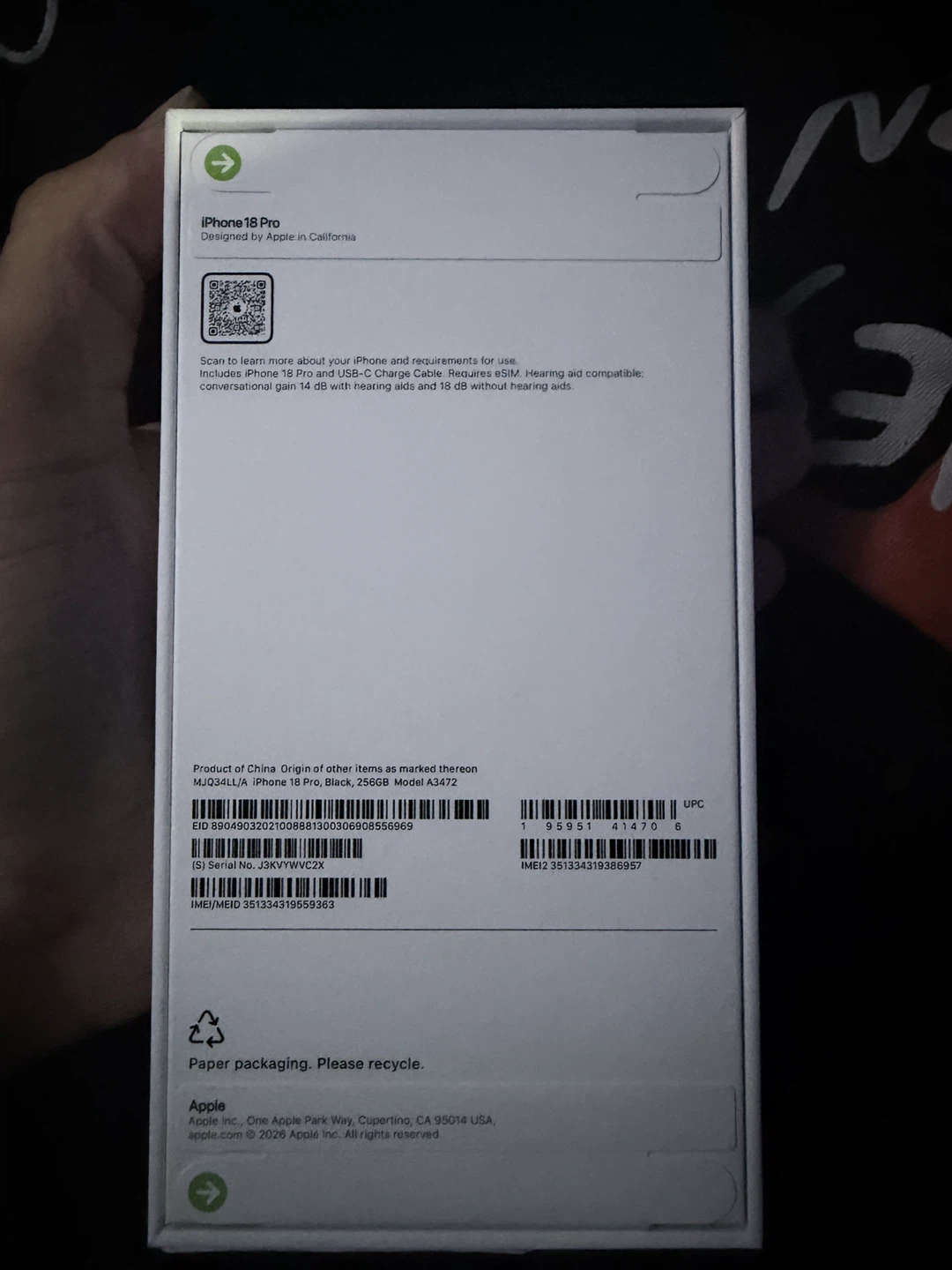 iPhone 18 Pro 256GB Black - New Sealed - Unlocked - photo 3