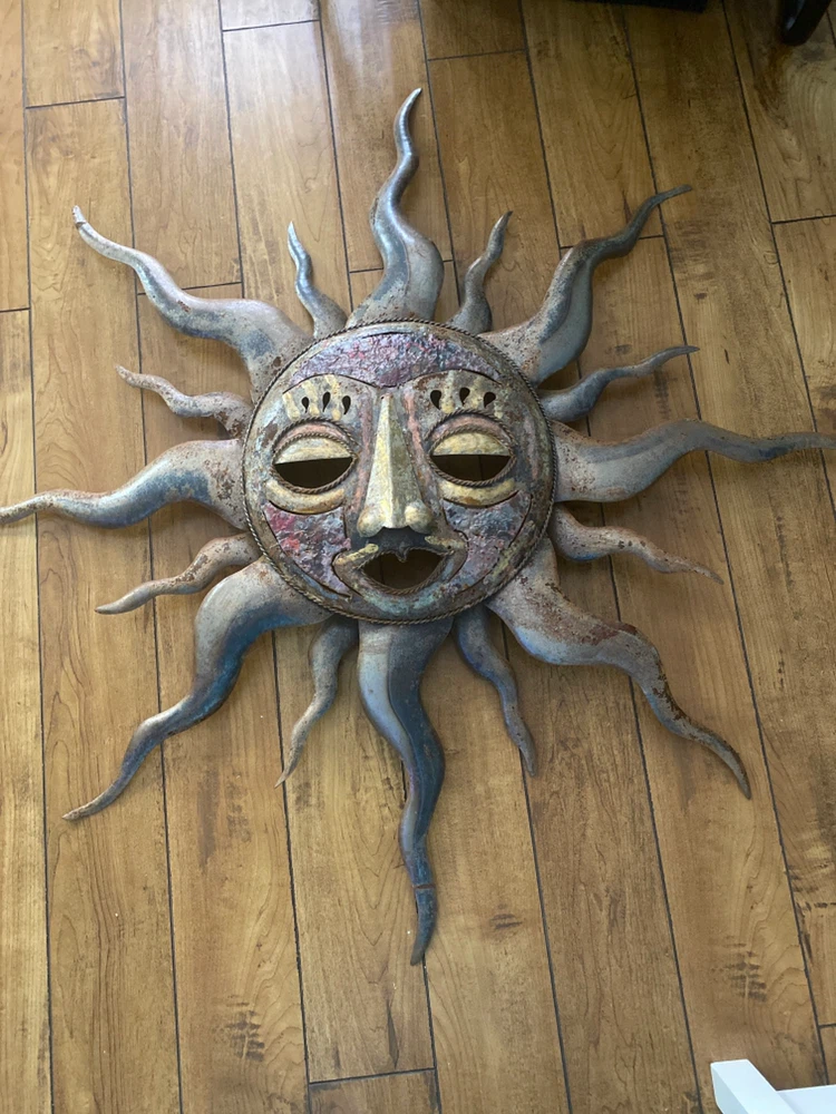 Large Metal Sun Wall Art