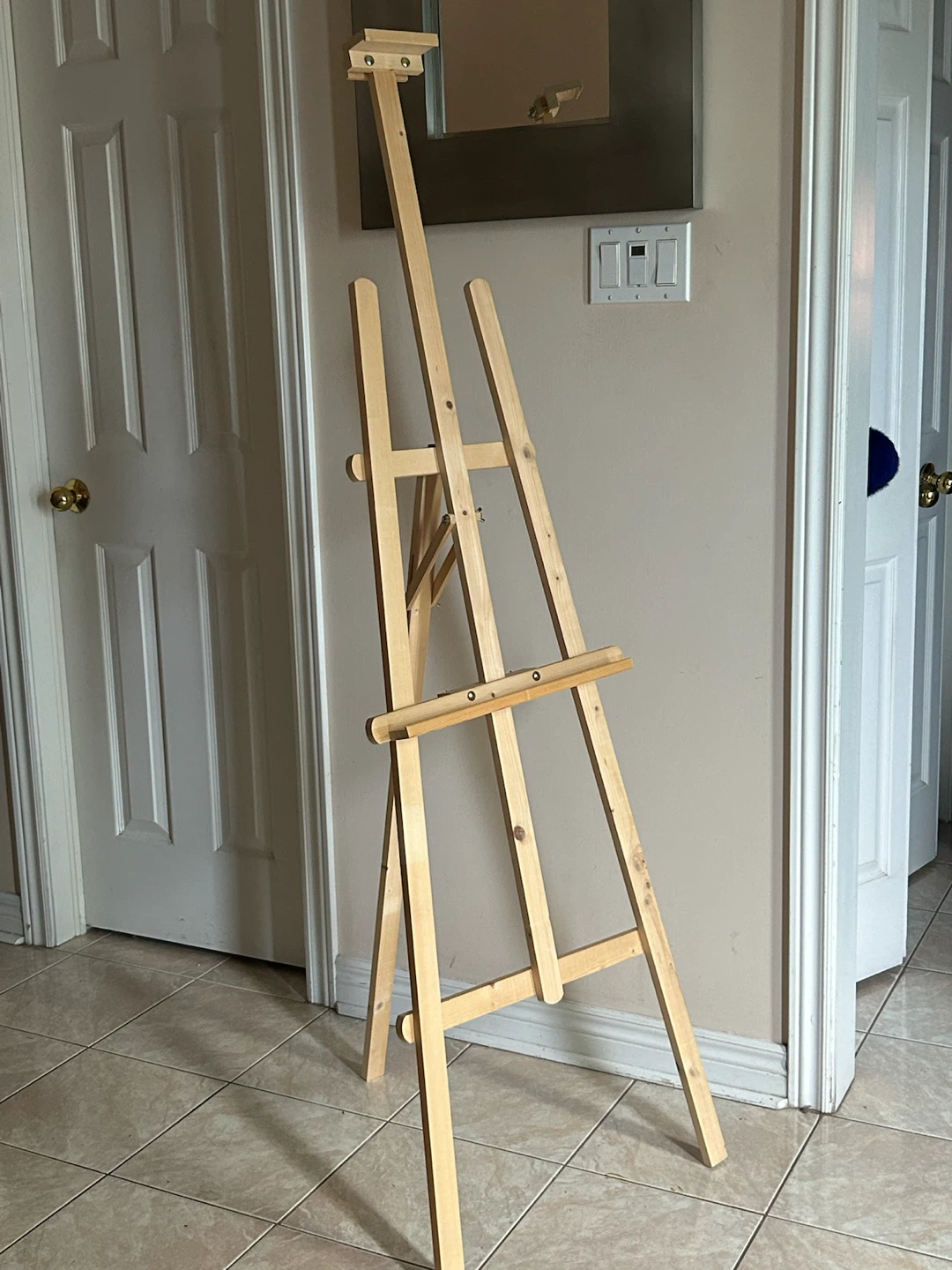 Wooden artist easel