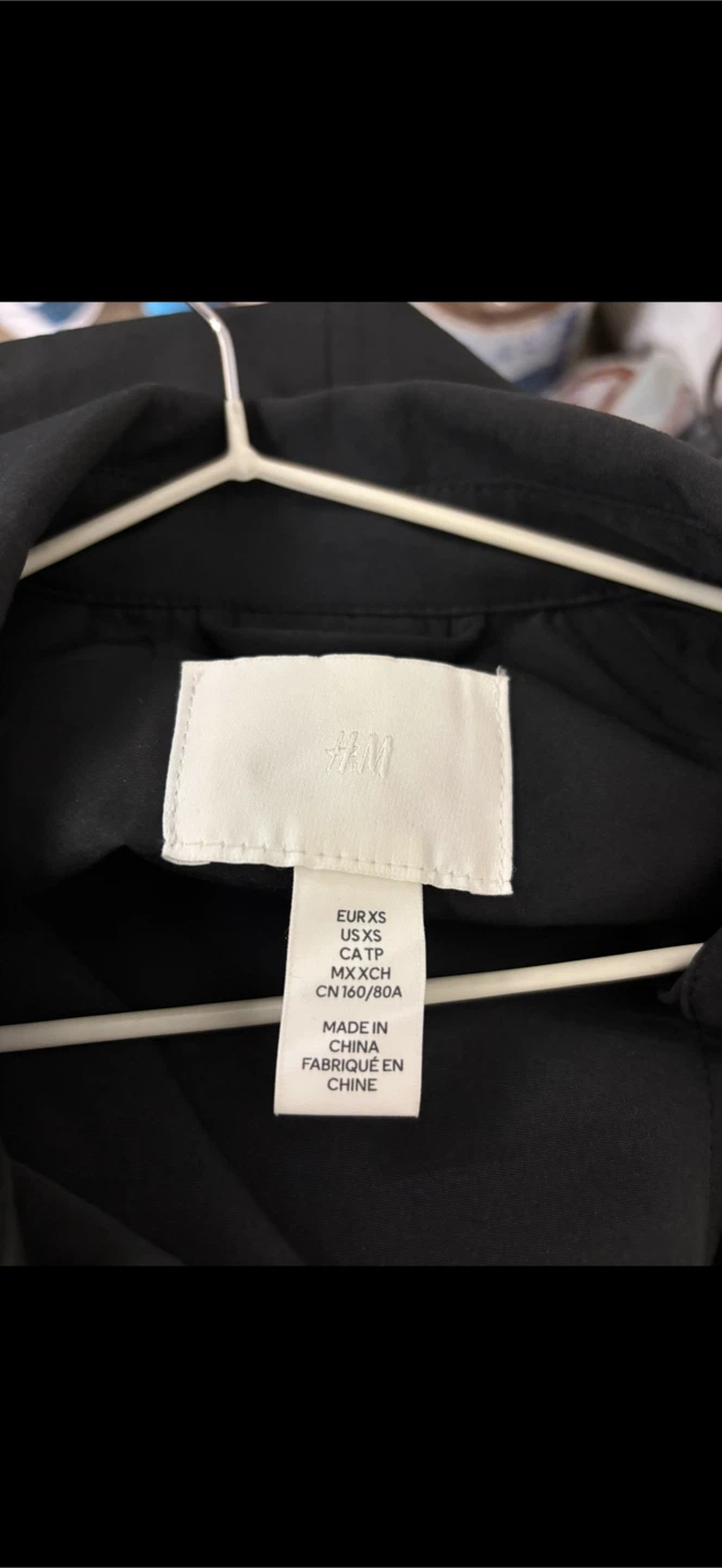 H&M Black Trench Coat Size XS - photo 2