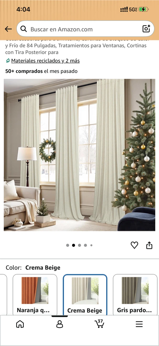 Pitalk 100% Blackout Curtains, Crema Beige - photo 3
