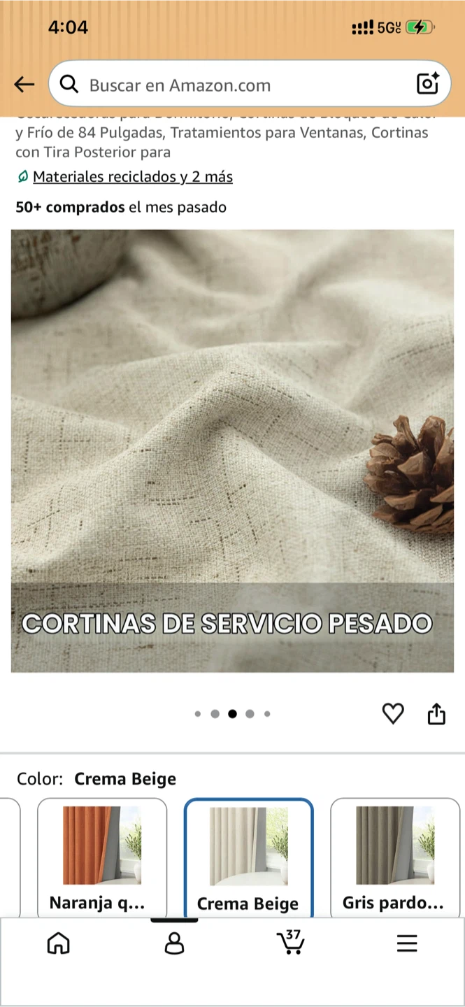 Pitalk 100% Blackout Curtains, Crema Beige - photo 4