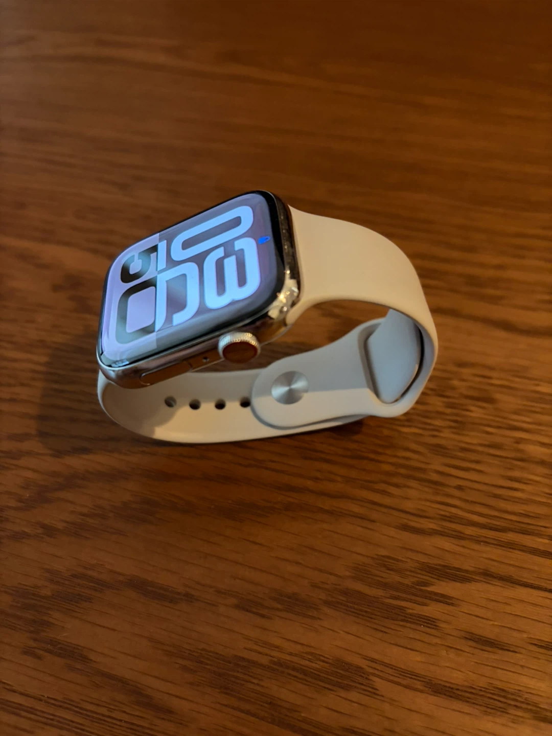 Apple Watch Series 9 Stainless Steel 44mm with Beige Sport Band - photo 3