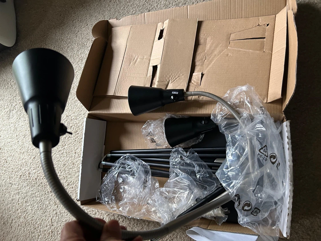 IKEA KVART black Floor Uplight Lamp - photo 2