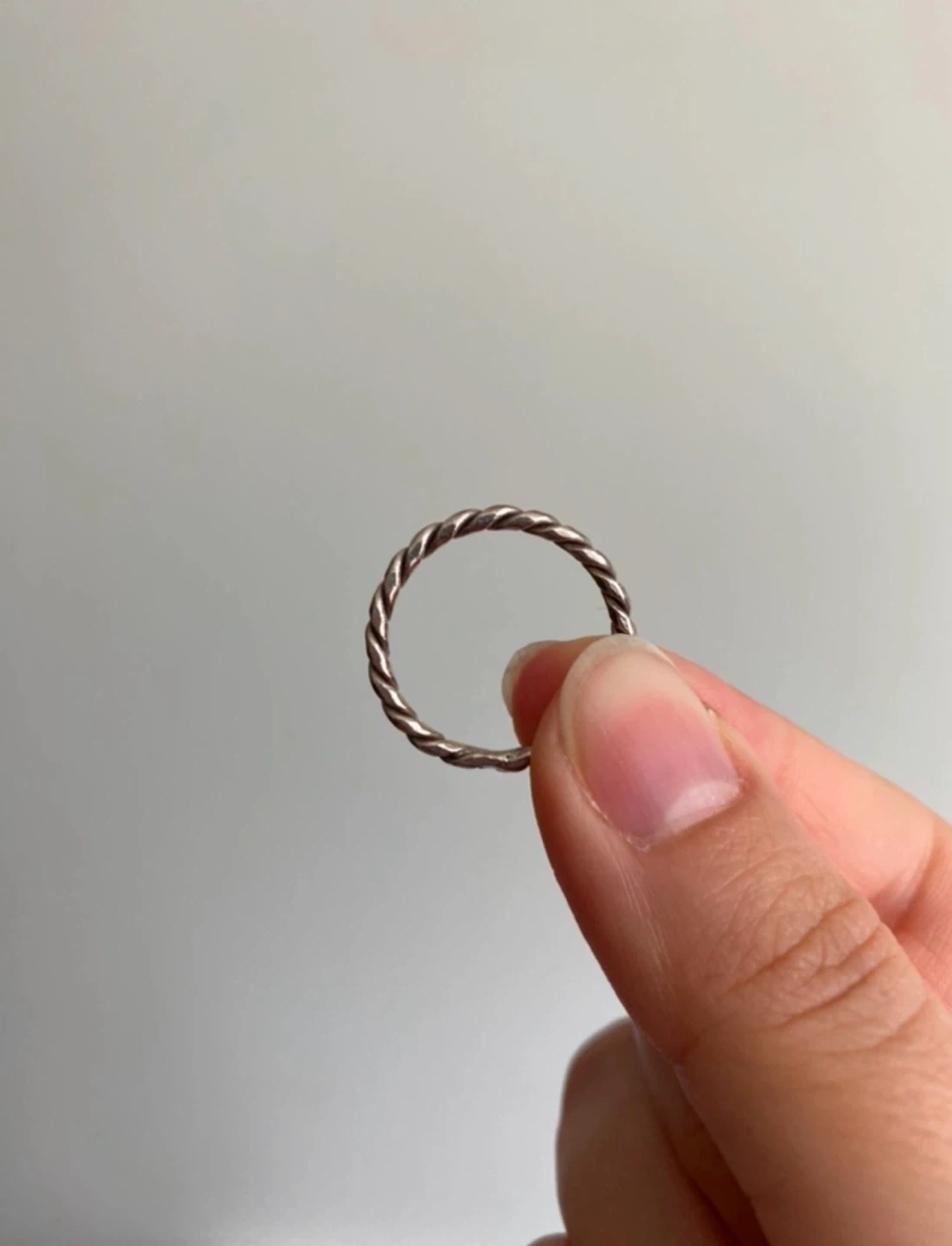 Silver Twisted Band Ring