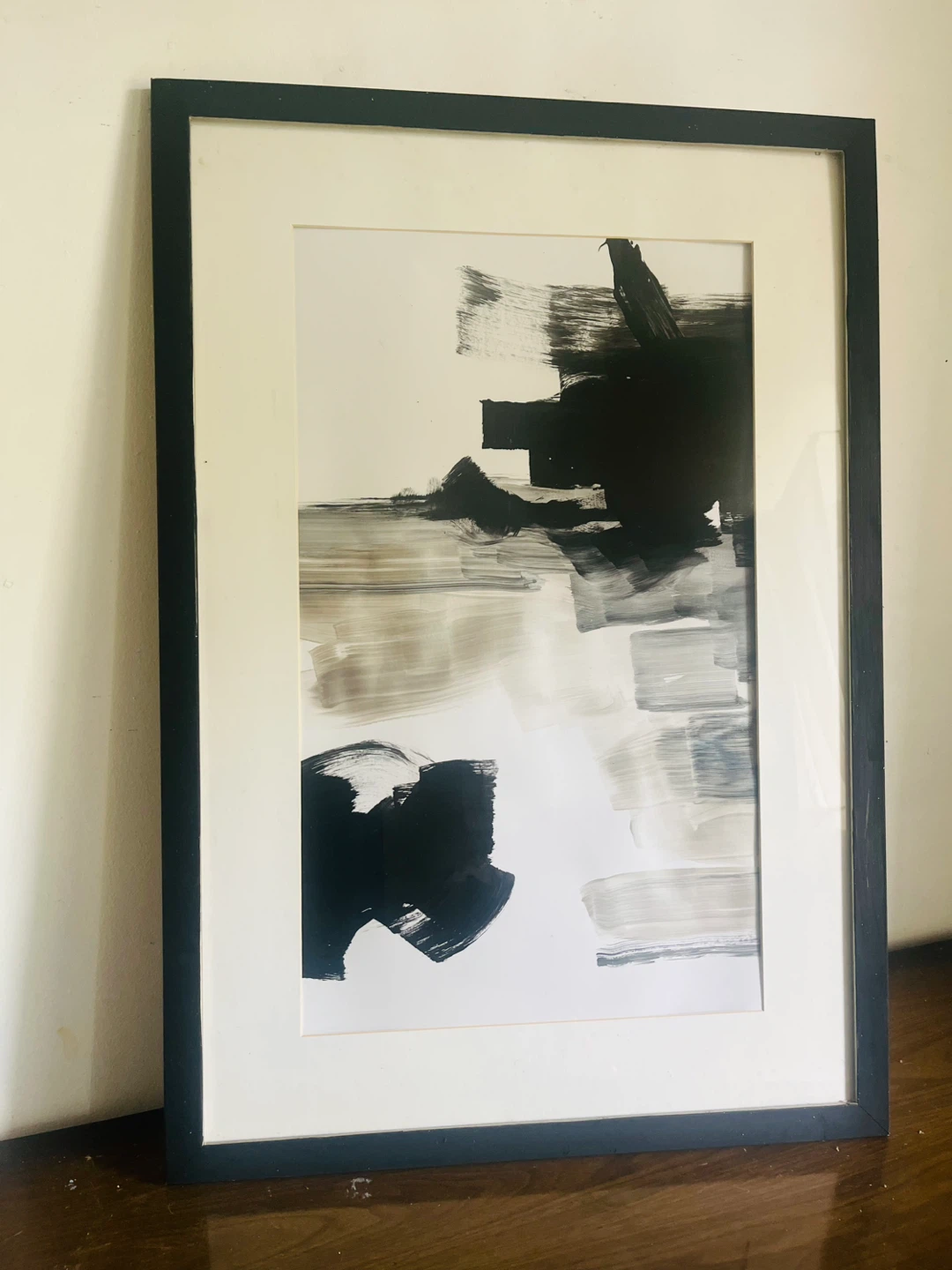 Large Abstract Framed Wall Art 26x37”