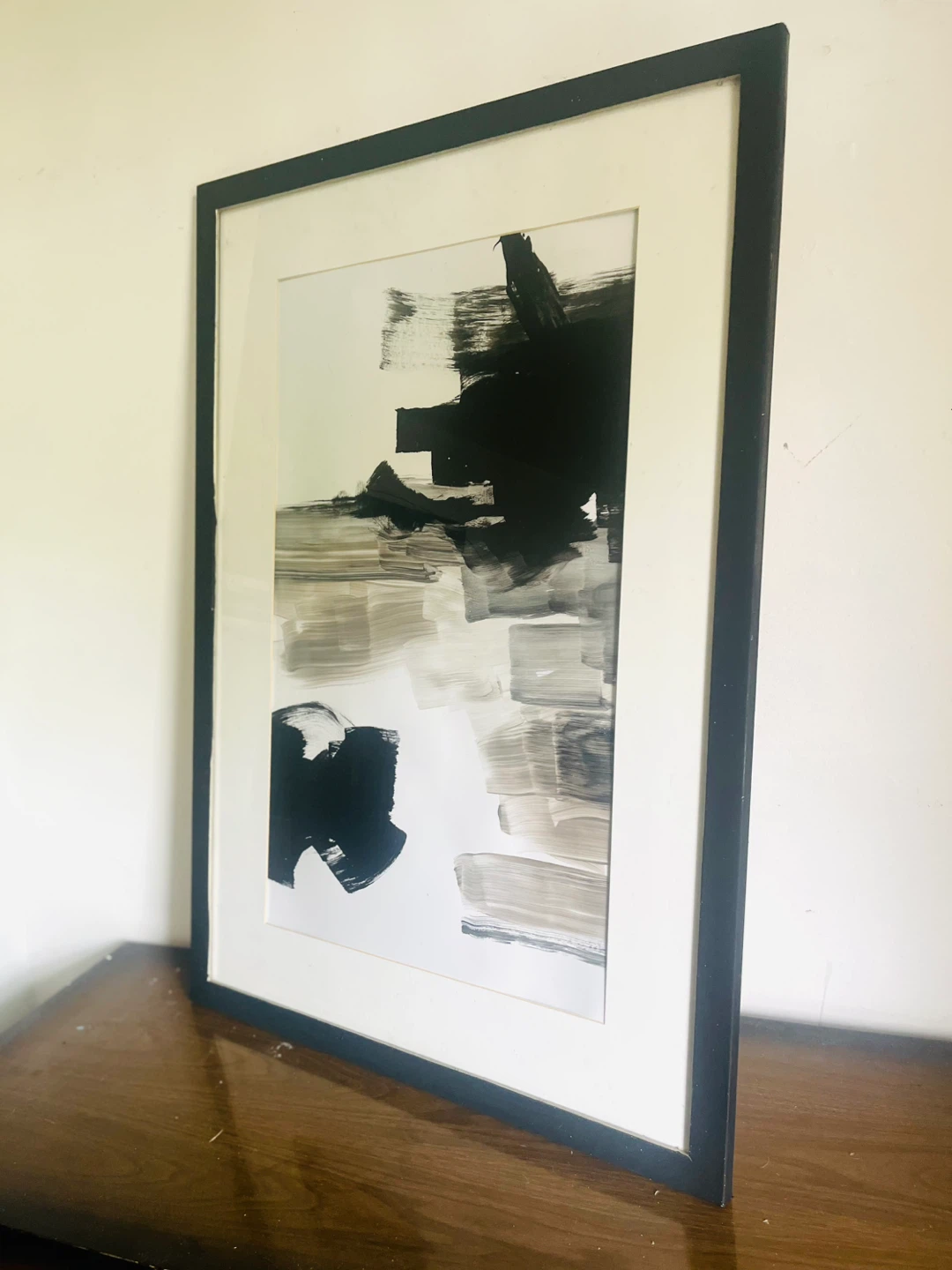 Large Abstract Framed Wall Art 26x37” - photo 2
