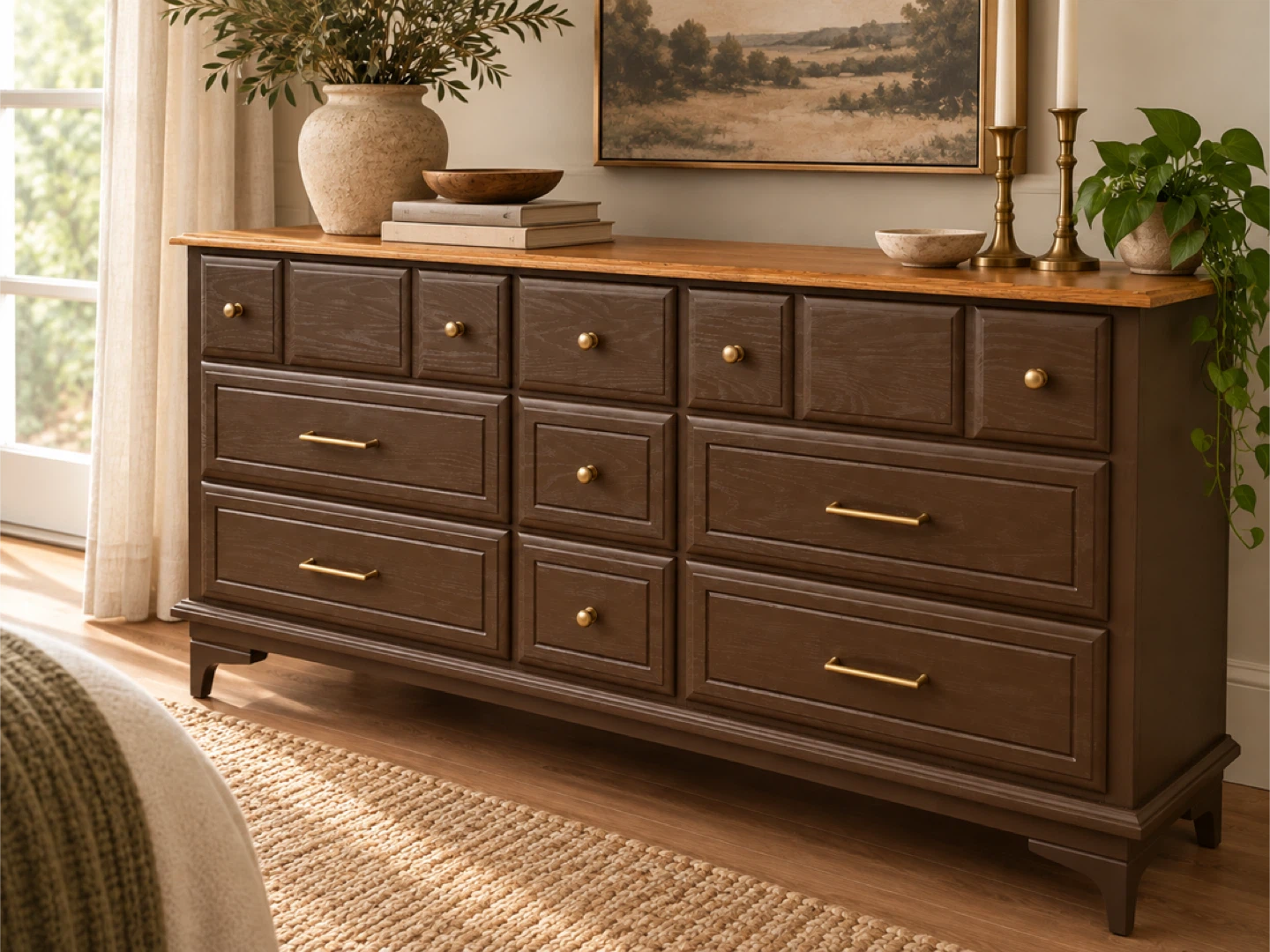 Vintage Kroehler 9-Drawer Dresser - photo 2