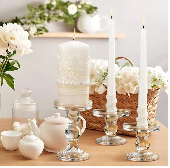 Unity Candle Set with Glass Holders - photo 5