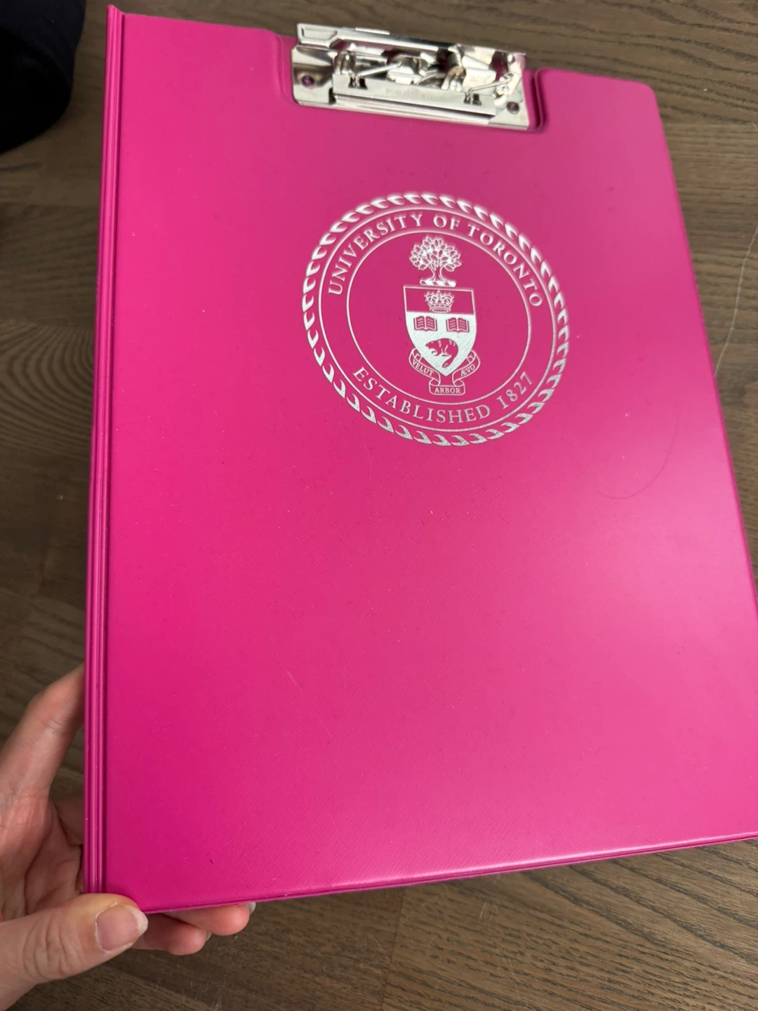 New University of Toronto Pink Clipboard Folder