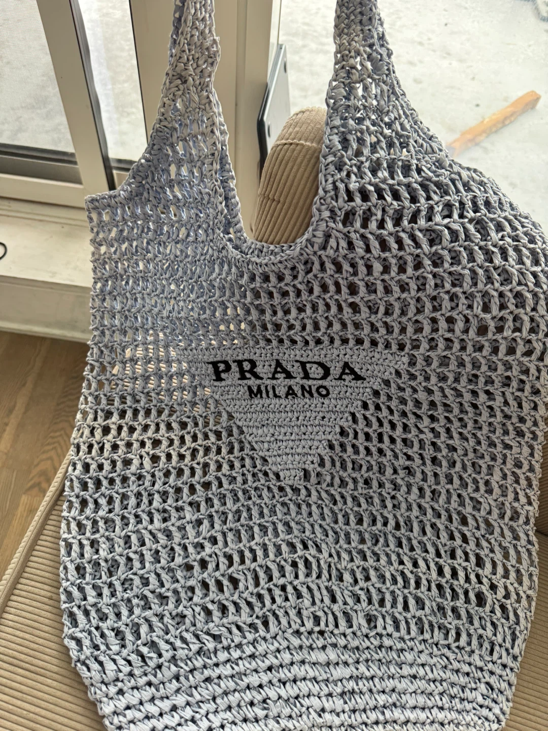 Prada Milano Light Blue Crochet Tote Bag - photo 2