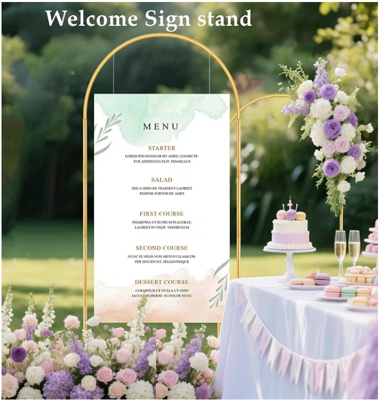 Gold Metal Arch Backdrop Stand Set - photo 5