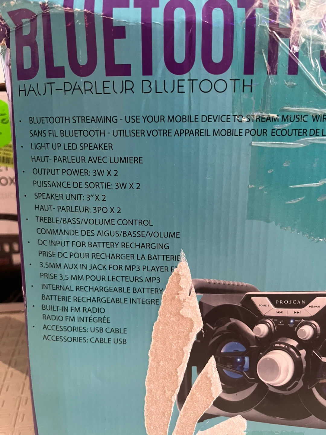 Proscan Portable Bluetooth LED Speaker - photo 2