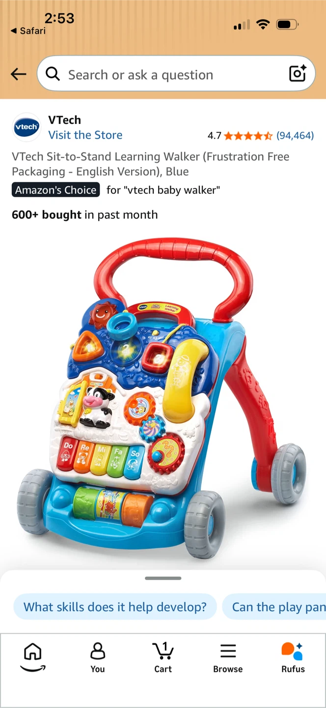 VTech Sit-to-Stand Activity Walker