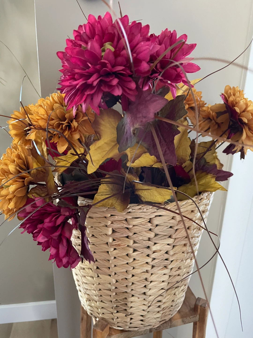 IKEA Plant Pot Basket with flowers