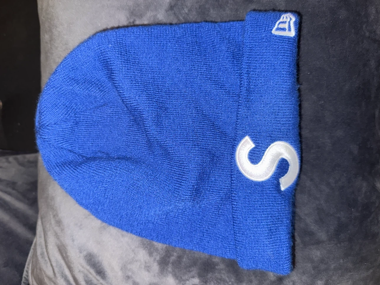Supreme New Era Royal Blue S Logo Beanie