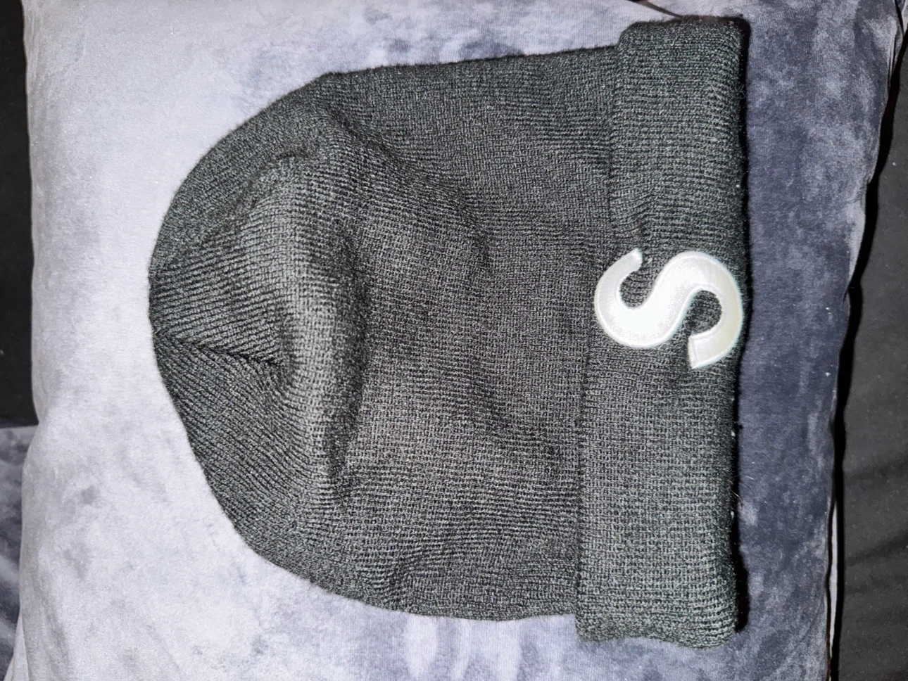 Supreme S Logo Beanie Black
