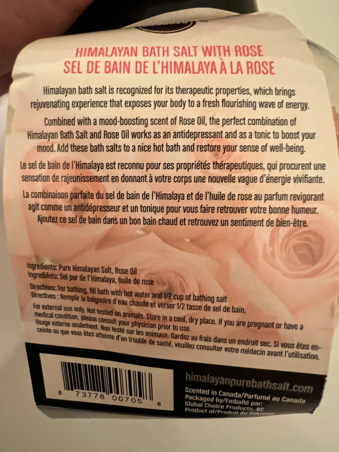 2 Sundhed Himalayan Bath Salt with Rose and Lavender 850g - photo 3