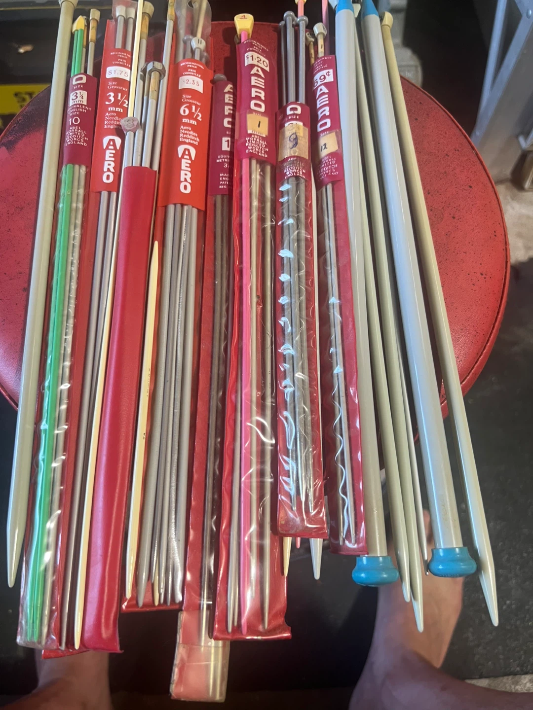 Assorted Vintage Knitting Needles and Pins