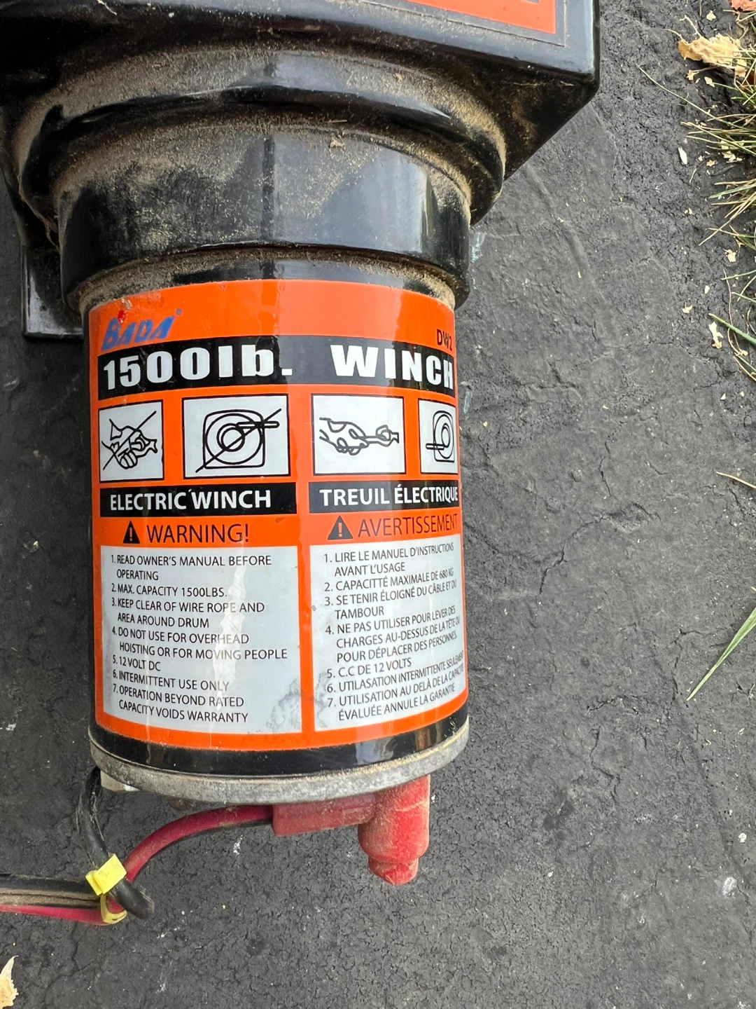 BADA 1500lb Electric Winch Great for ATV - photo 2