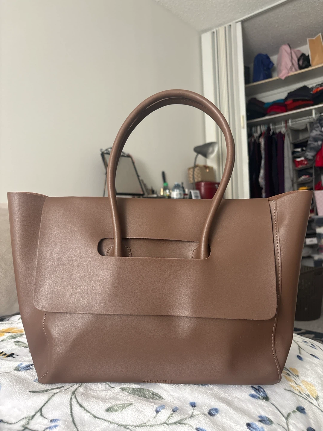 Verano Hill Brown Leather Tote Bag