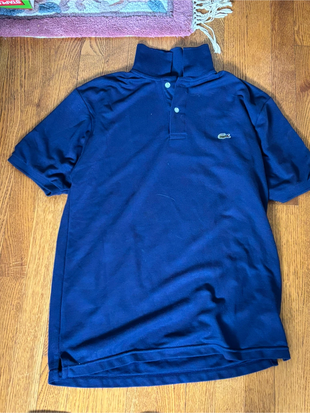Lacoste navy blue shirt size 4