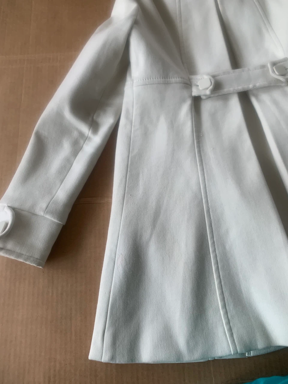Vero Moda Cream Wool-Blend Funnel Neck Coat - Size XS (AS IS) - photo 3