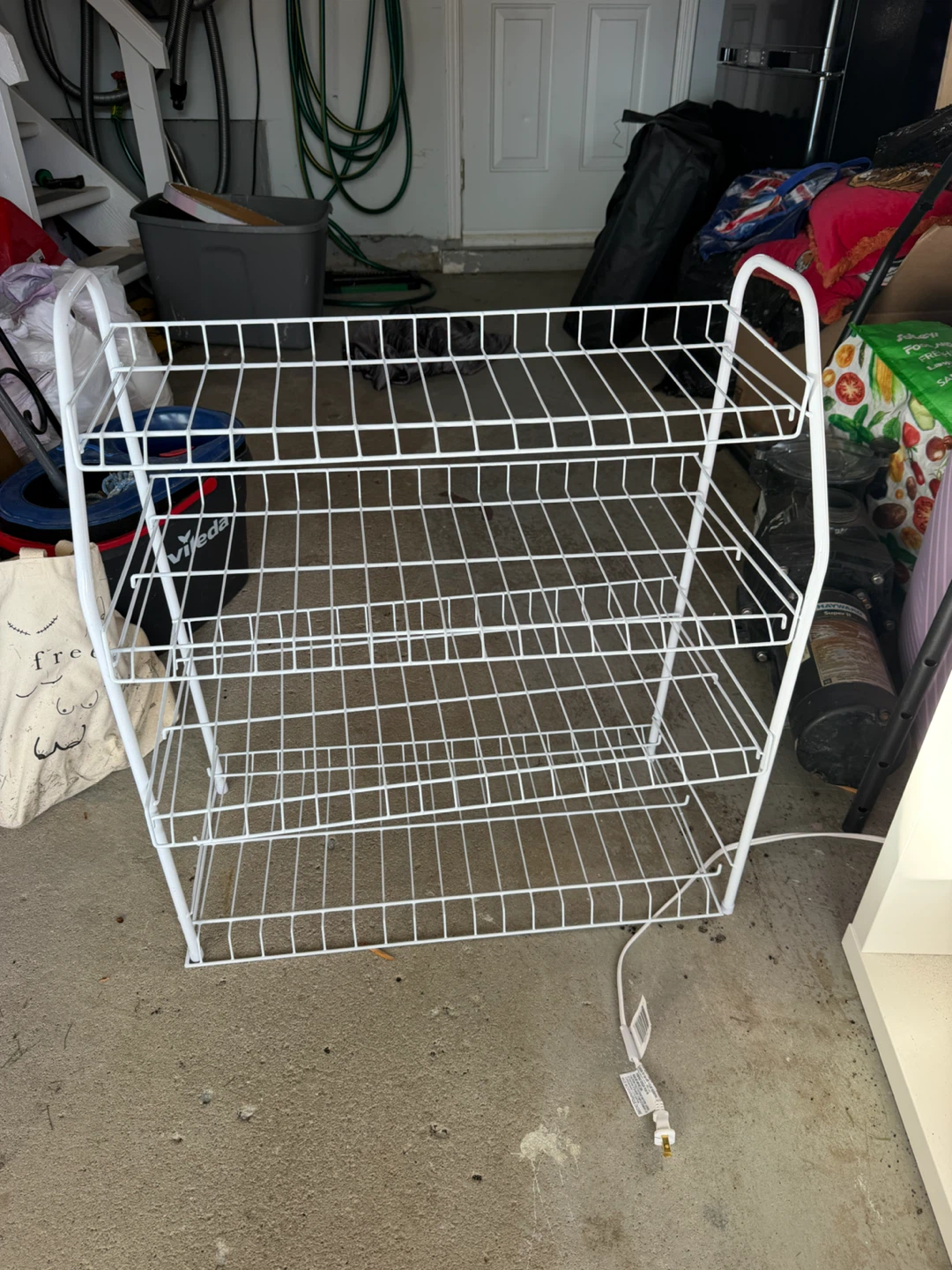 White 4-Tier Metal Wire Storage Rack