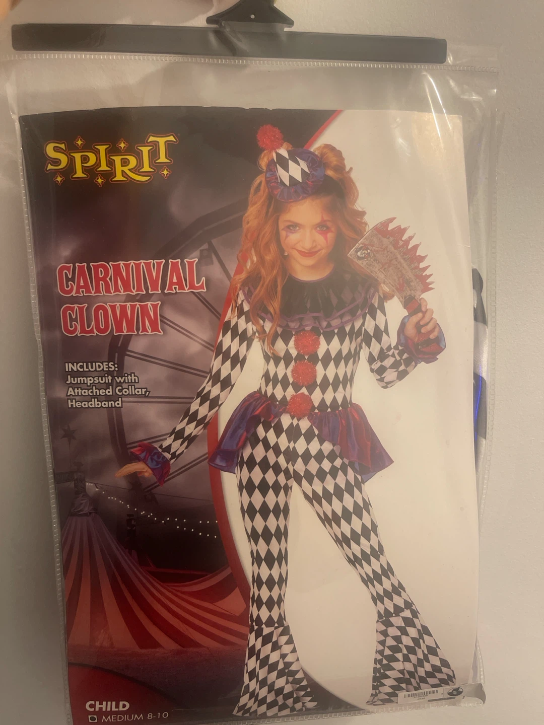 Spirit Halloween Carnival Clown Costume - Child Medium