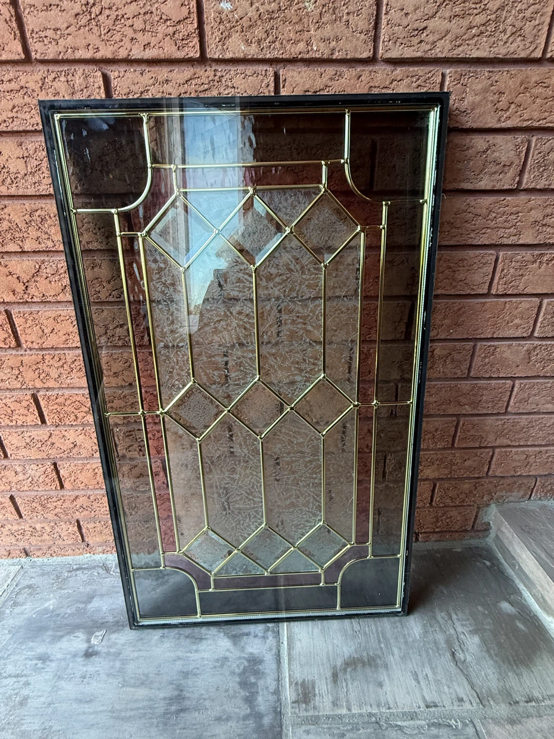 Decorative Brass and Glass Window Insert for Door-Reduced! - photo 2