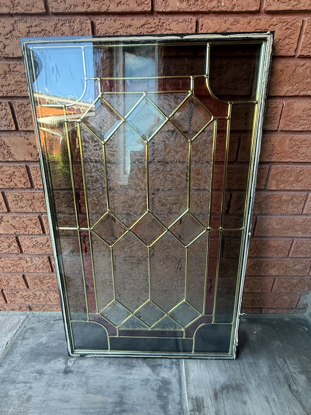 Decorative Brass and Glass Window Insert for Door-Reduced! - photo 3