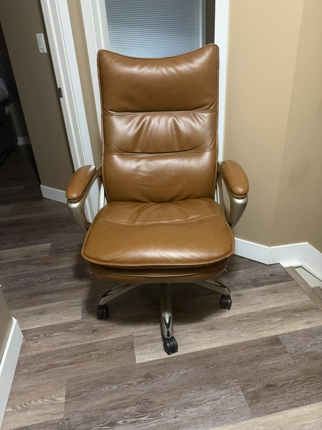 La-Z-Boy Brown Leather Office Chair